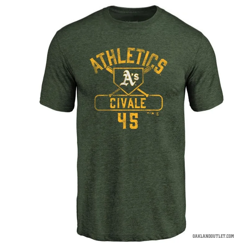 Aaron Civale Men's Green Oakland Athletics Base Runner T-Shirt -