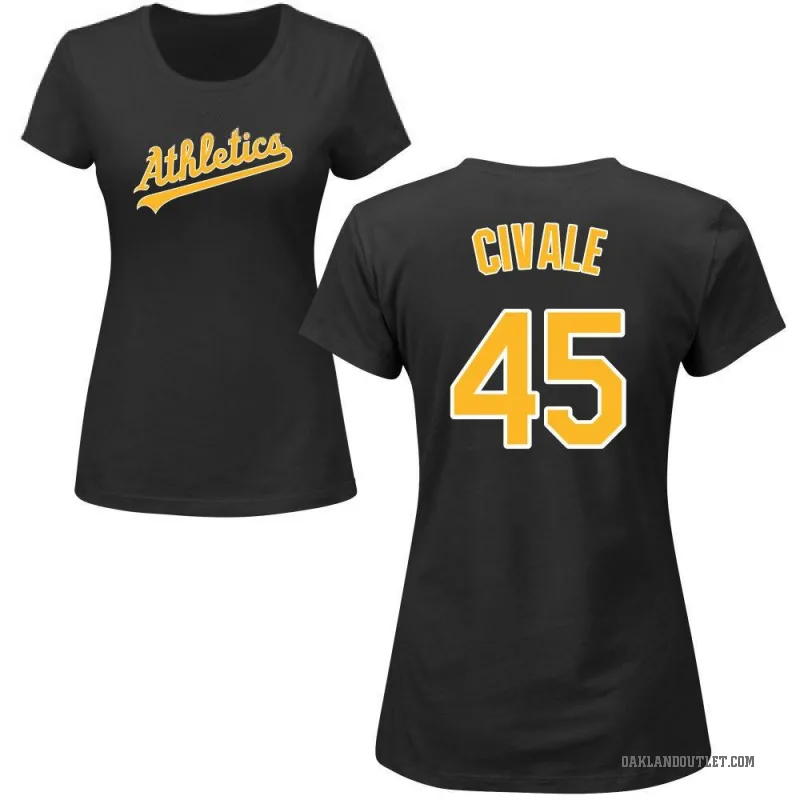 Aaron Civale Women's Black Oakland Athletics Roster T-Shirt -