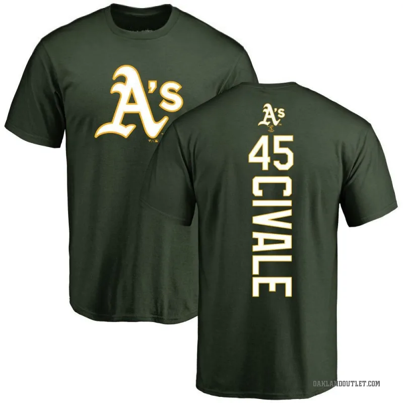 Aaron Civale Youth Green Oakland Athletics Backer T-Shirt -