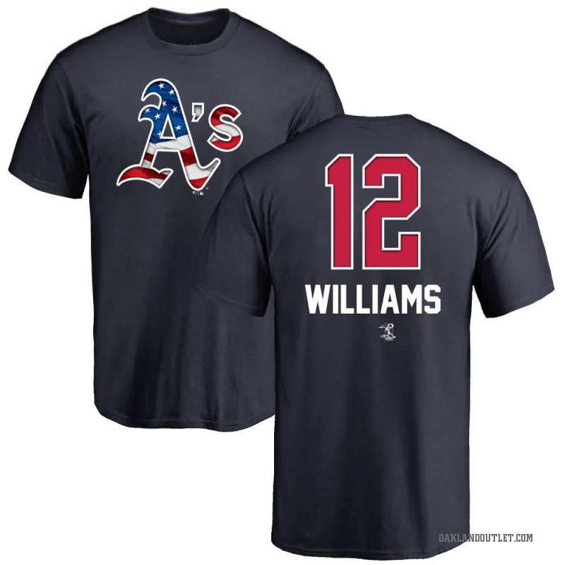 Alika Williams Men's Navy Oakland Athletics Name and Number Banner Wave T-Shirt -