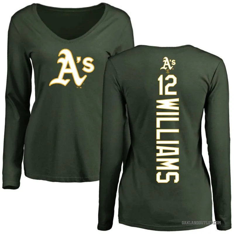 Alika Williams Women's Green Oakland Athletics Backer Slim Fit Long Sleeve T-Shirt -