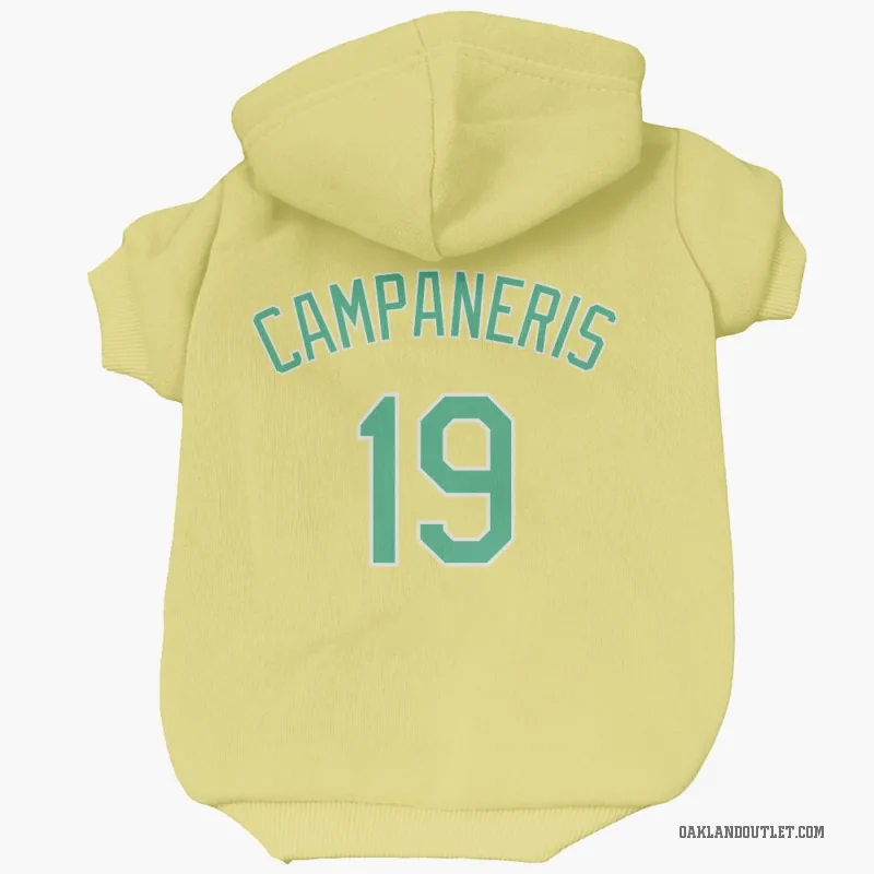 Bert Campaneris  Yellow Oakland Athletics  Cat & Dog Pet Hoodie