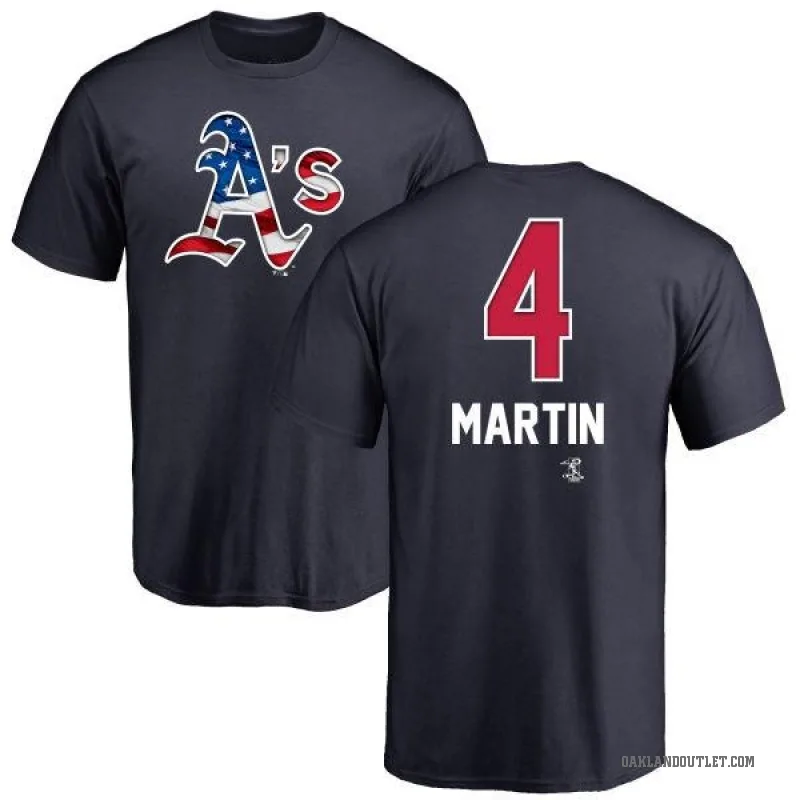Billy Martin Men's Navy Oakland Athletics Name and Number Banner Wave T-Shirt -