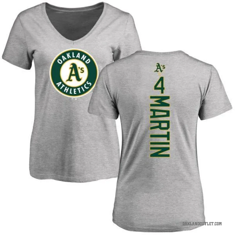 Billy Martin Women's Ash Oakland Athletics Backer Slim Fit T-Shirt -
