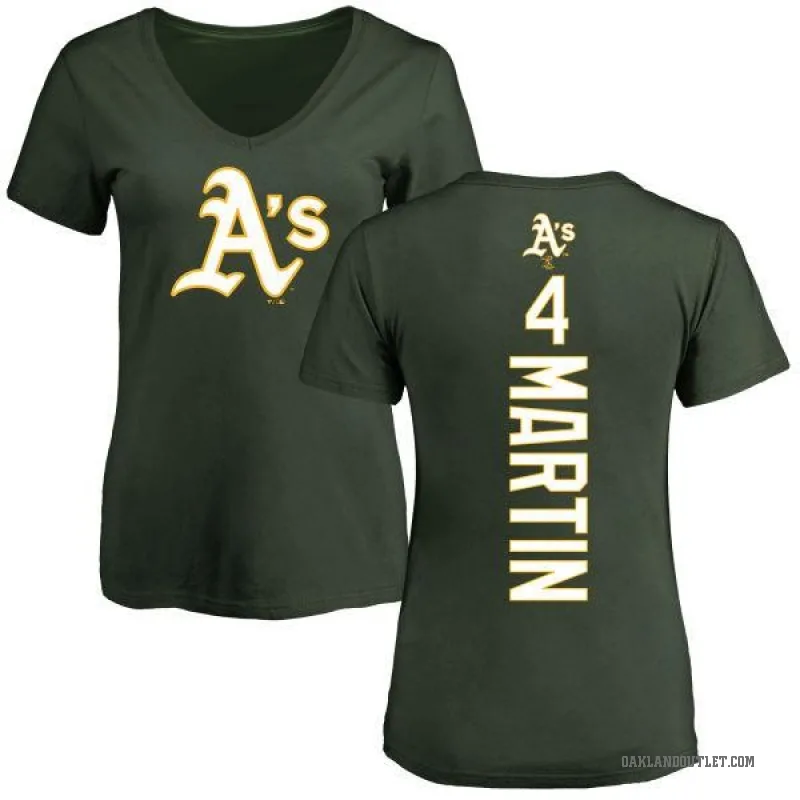 Billy Martin Women's Green Oakland Athletics Backer Slim Fit T-Shirt -