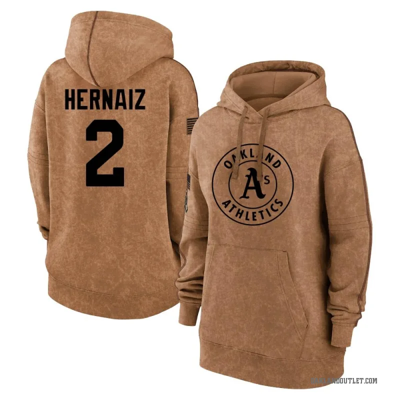 Darell Hernaiz Women's Brown Oakland Athletics 2023 Salute to Service Pullover Hoodie