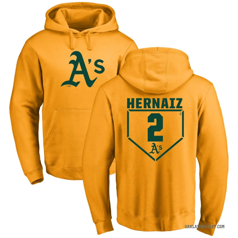 Darell Hernaiz Youth Gold Oakland Athletics Branded RBI Pullover Hoodie -