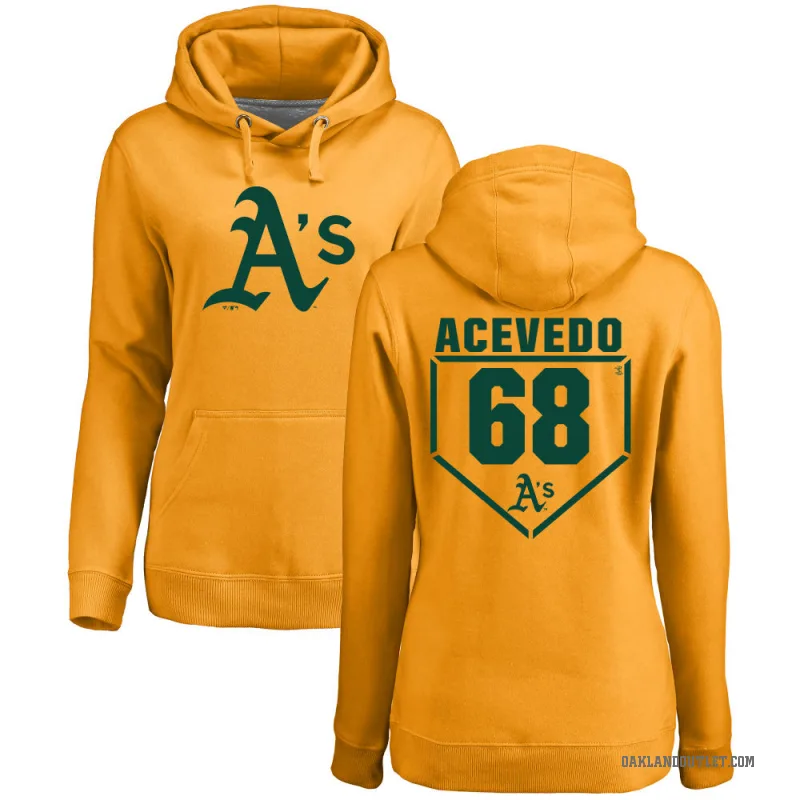 Domingo Acevedo Women's Gold Oakland Athletics Branded RBI Pullover Hoodie -