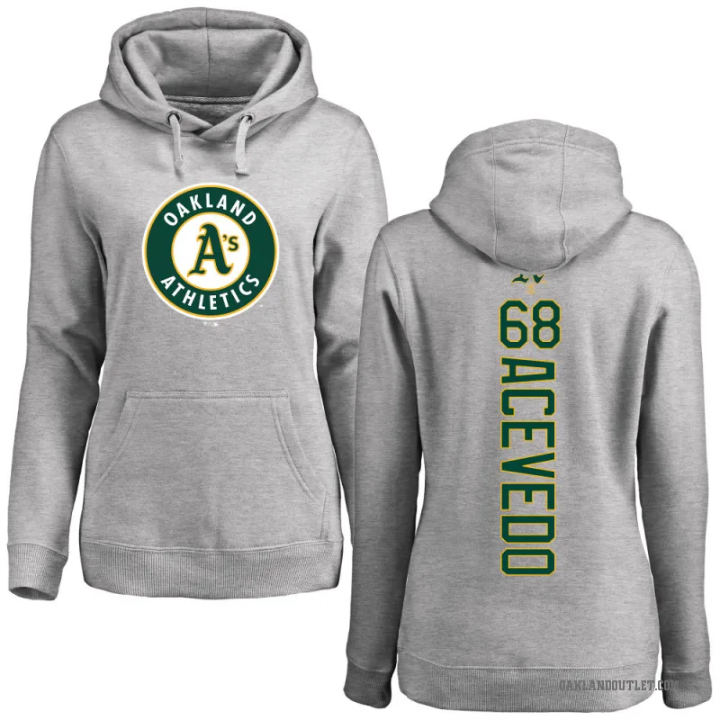 Domingo Acevedo Women's Oakland Athletics Ash Backer Pullover Hoodie