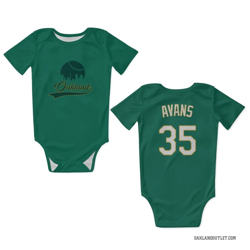 Drew Avans  Green Oakland Athletics   Kelly  Newborn & Infant Bodysuit