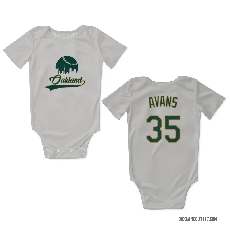 Drew Avans  White Oakland Athletics  Newborn & Infant Bodysuit