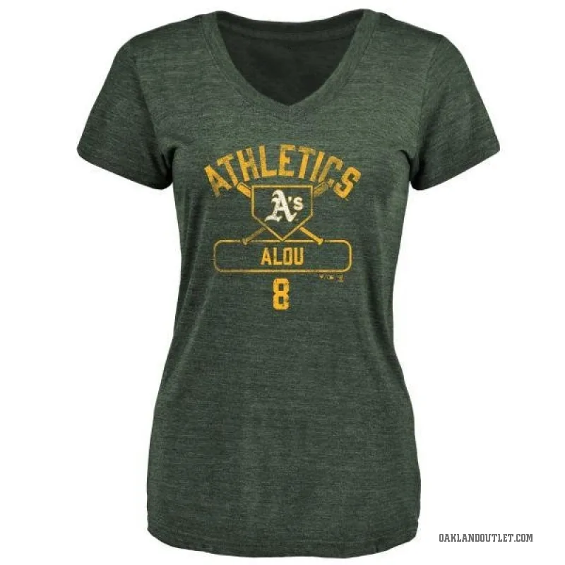 Felipe Alou Women's Green Oakland Athletics Base Runner T-Shirt -
