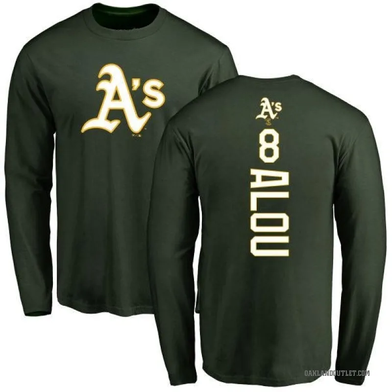 Felipe Alou Youth Green Oakland Athletics Backer Long Sleeve T-Shirt -