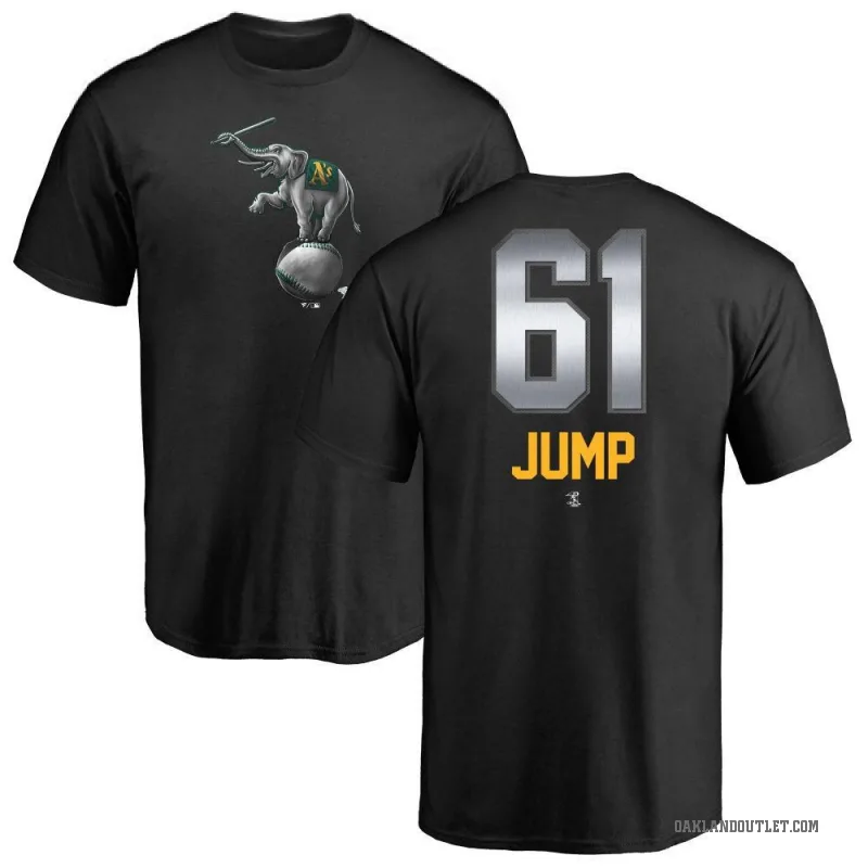 Gage Jump Men's Black Oakland Athletics Midnight Mascot T-Shirt -
