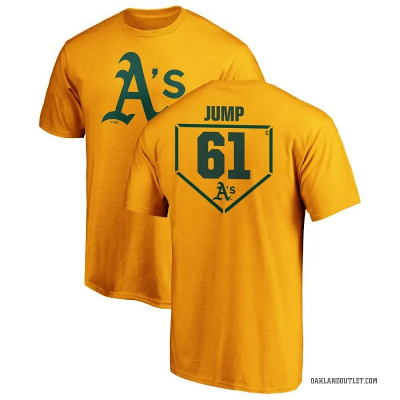 Gage Jump Men's Gold Oakland Athletics RBI T-Shirt -