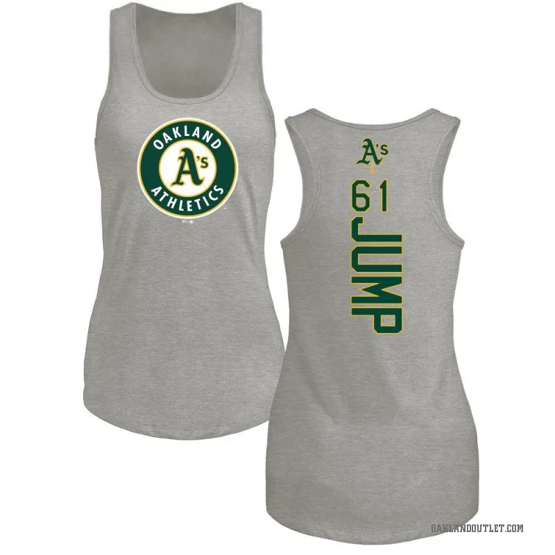 Gage Jump Women's Ash Oakland Athletics Backer Tank Top -