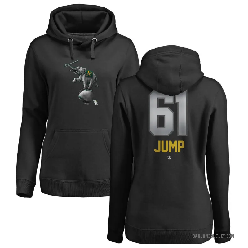 Gage Jump Women's Black Oakland Athletics Branded Midnight Mascot Pullover Hoodie -