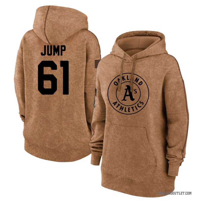 Gage Jump Women's Brown Oakland Athletics 2023 Salute to Service Pullover Hoodie
