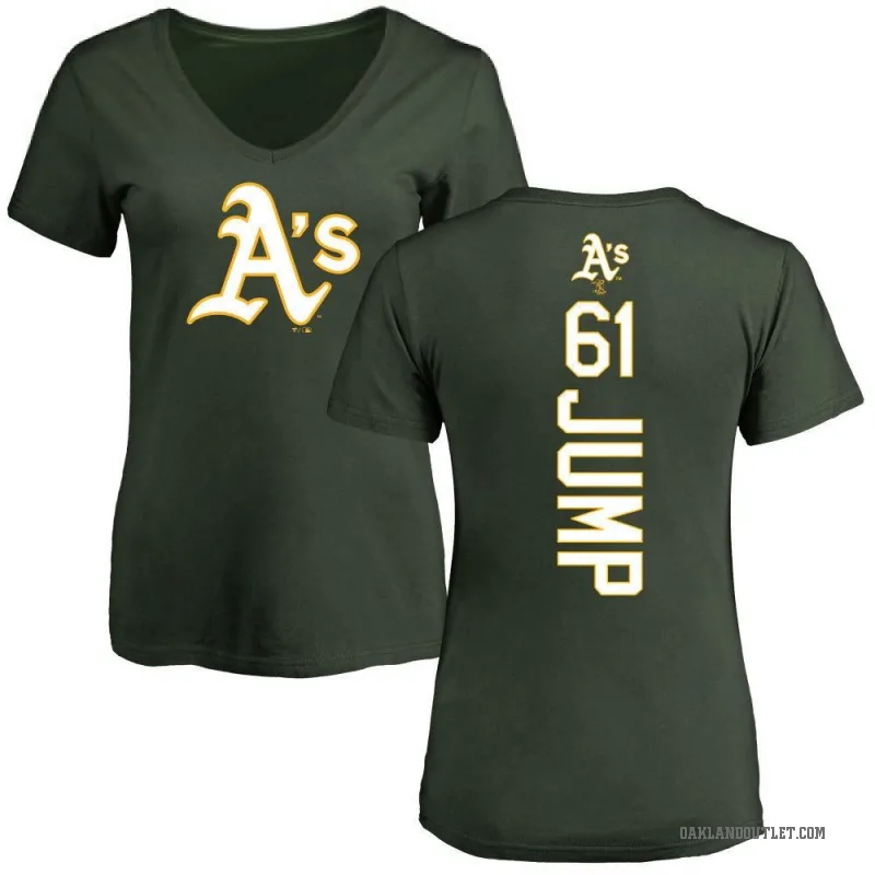 Gage Jump Women's Green Oakland Athletics Backer Slim Fit T-Shirt -