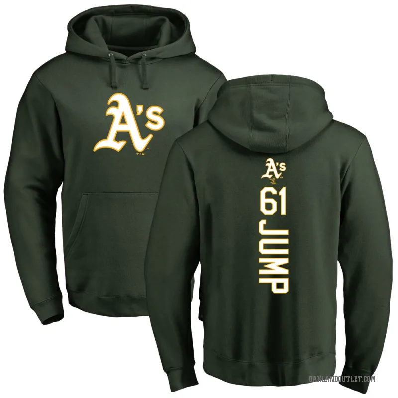 Gage Jump Youth Green Oakland Athletics Backer Pullover Hoodie