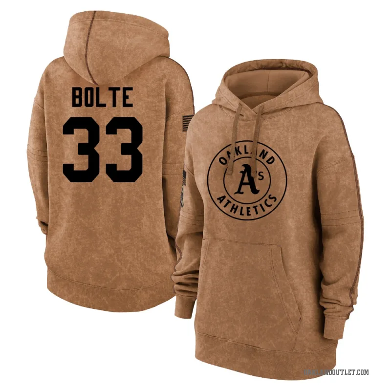 Henry Bolte Women's Brown Oakland Athletics 2023 Salute to Service Pullover Hoodie