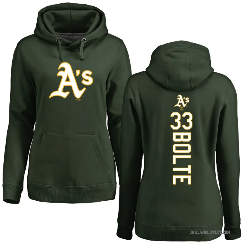 Henry Bolte Women's Green Oakland Athletics Backer Pullover Hoodie