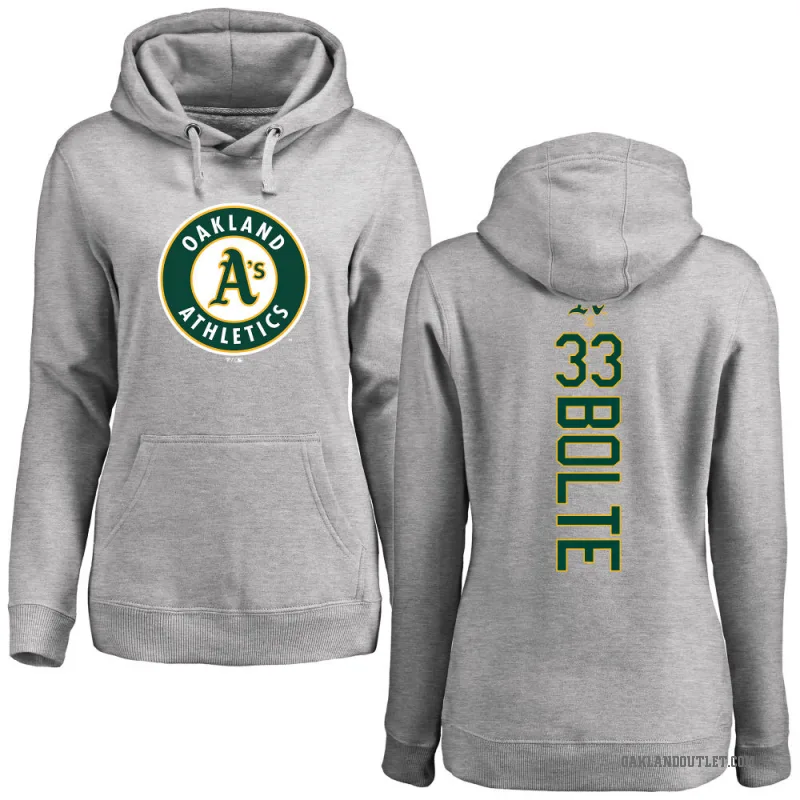 Henry Bolte Women's Oakland Athletics Ash Backer Pullover Hoodie
