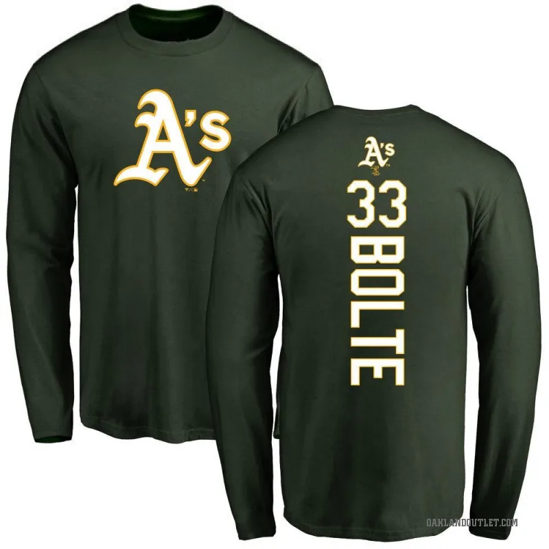 Henry Bolte Youth Green Oakland Athletics Backer Long Sleeve T-Shirt -