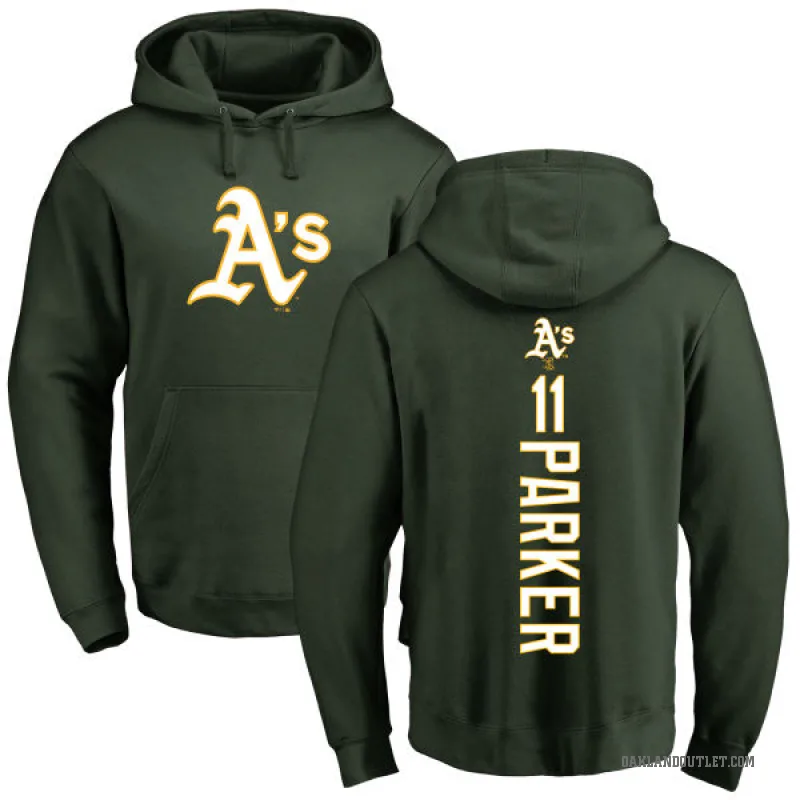 Jarrod Parker Men's Green Oakland Athletics Backer Pullover Hoodie