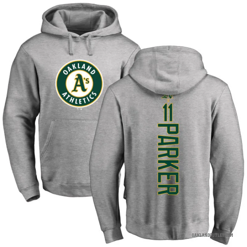 Jarrod Parker Men's Oakland Athletics Ash Backer Pullover Hoodie