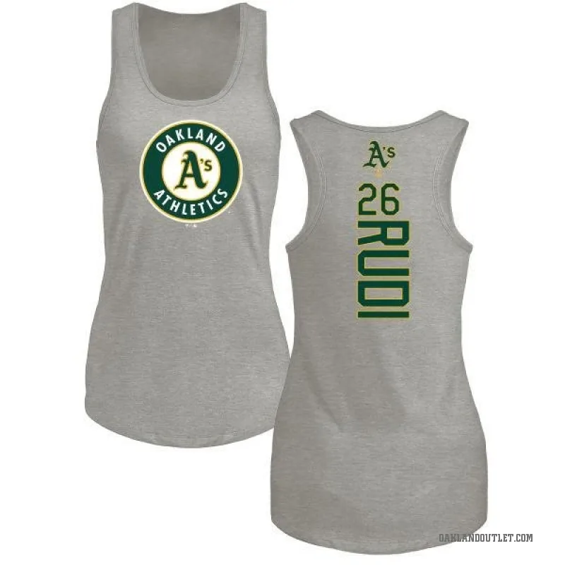 Joe Rudi Women's Ash Oakland Athletics Backer Tank Top -