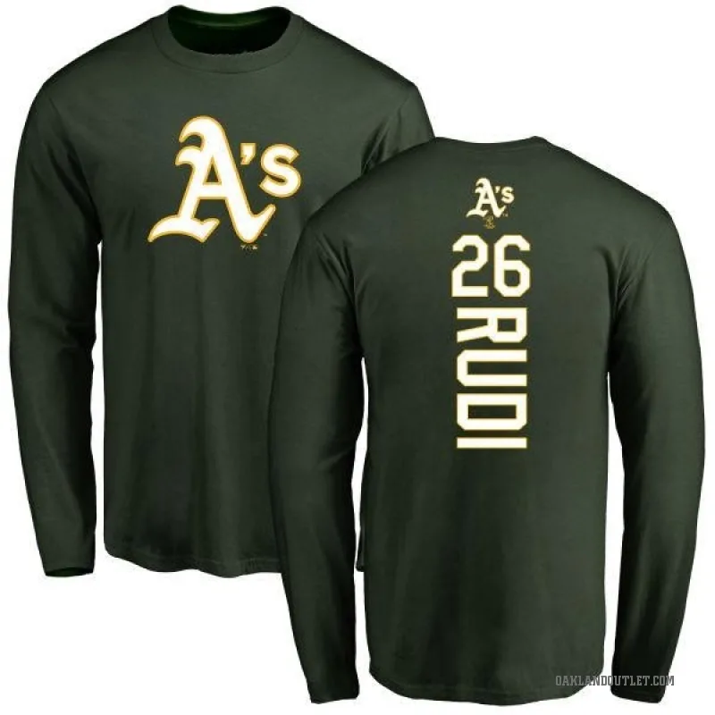Joe Rudi Youth Green Oakland Athletics Backer Long Sleeve T-Shirt -