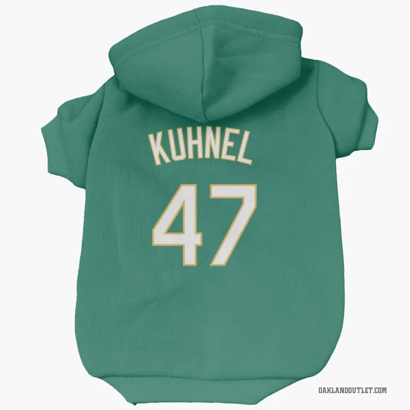 Joel Kuhnel  Green Oakland Athletics   Kelly  Cat & Dog Pet Hoodie