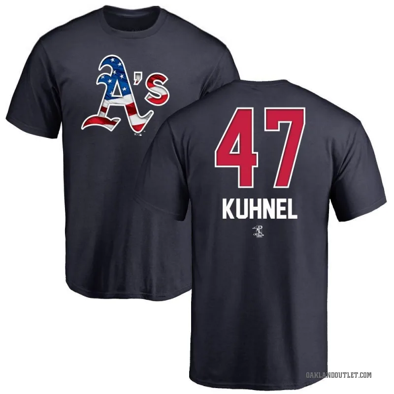 Joel Kuhnel Men's Navy Oakland Athletics Name and Number Banner Wave T-Shirt -