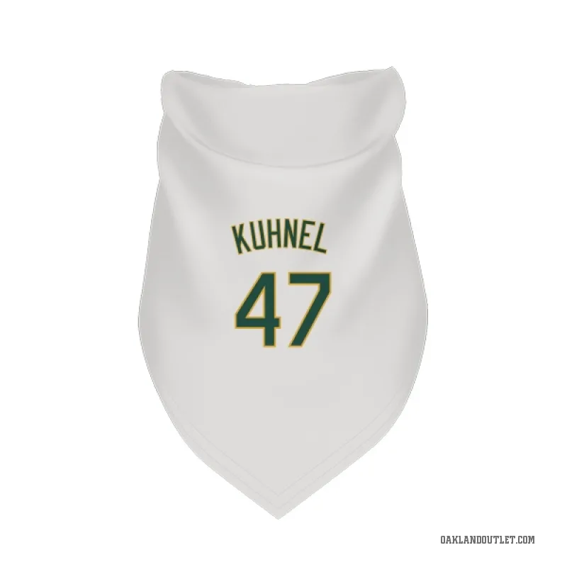 Joel Kuhnel  White Oakland Athletics  Cat & Dog Pet Bandana