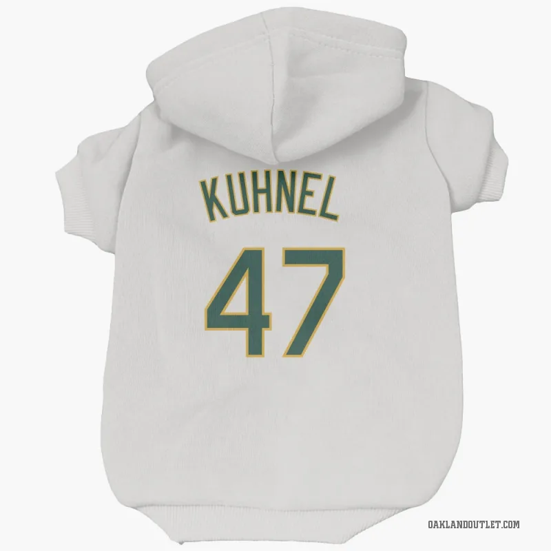 Joel Kuhnel  White Oakland Athletics  Cat & Dog Pet Hoodie