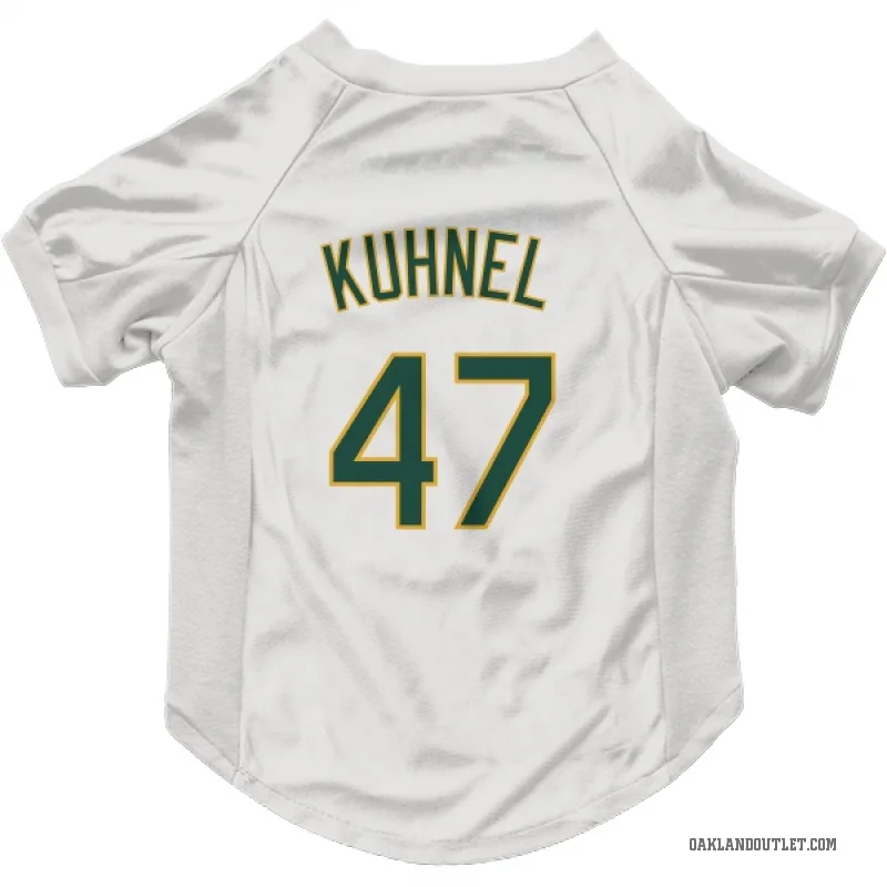 Joel Kuhnel  White Oakland Athletics  Cat & Dog Pet Jersey