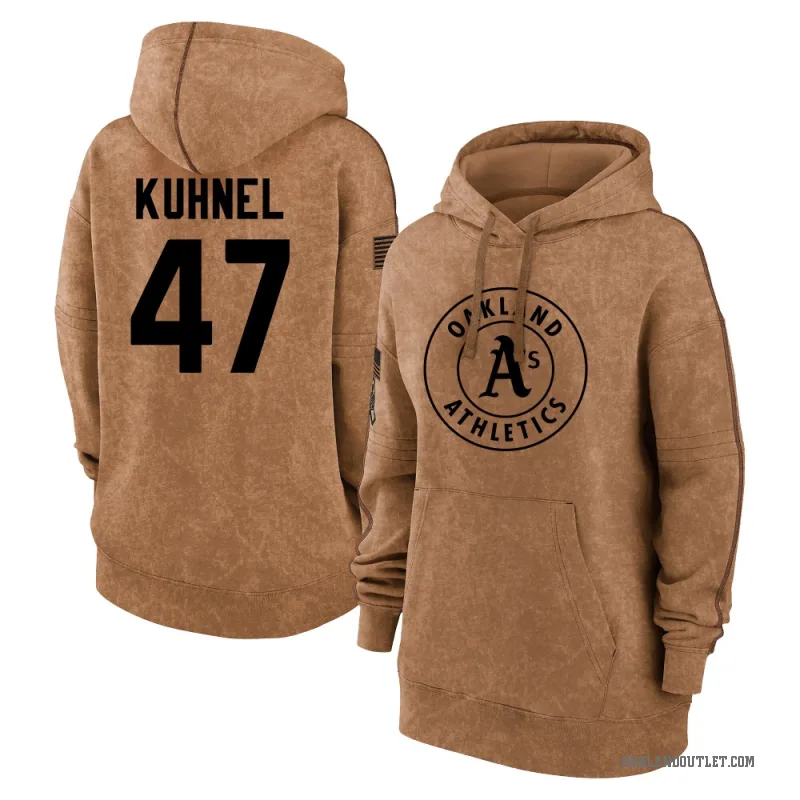 Joel Kuhnel Women's Brown Oakland Athletics 2023 Salute to Service Pullover Hoodie