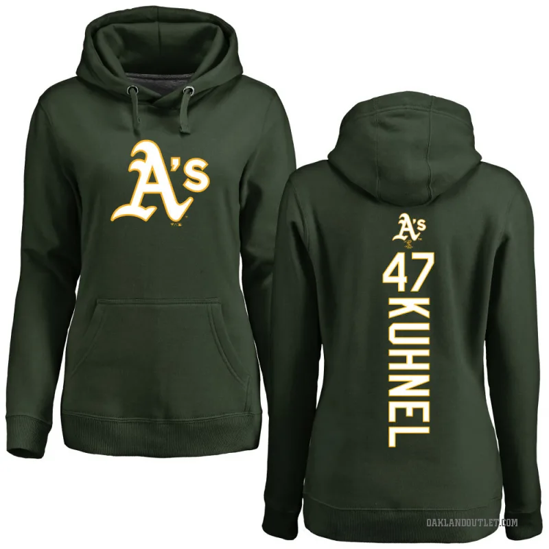 Joel Kuhnel Women's Green Oakland Athletics Backer Pullover Hoodie