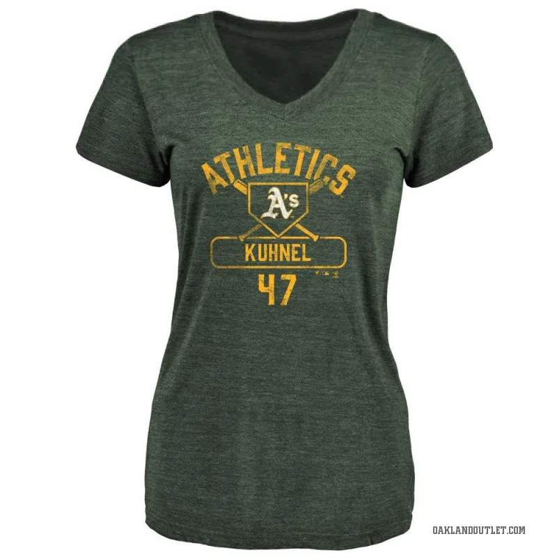 Joel Kuhnel Women's Green Oakland Athletics Base Runner T-Shirt -