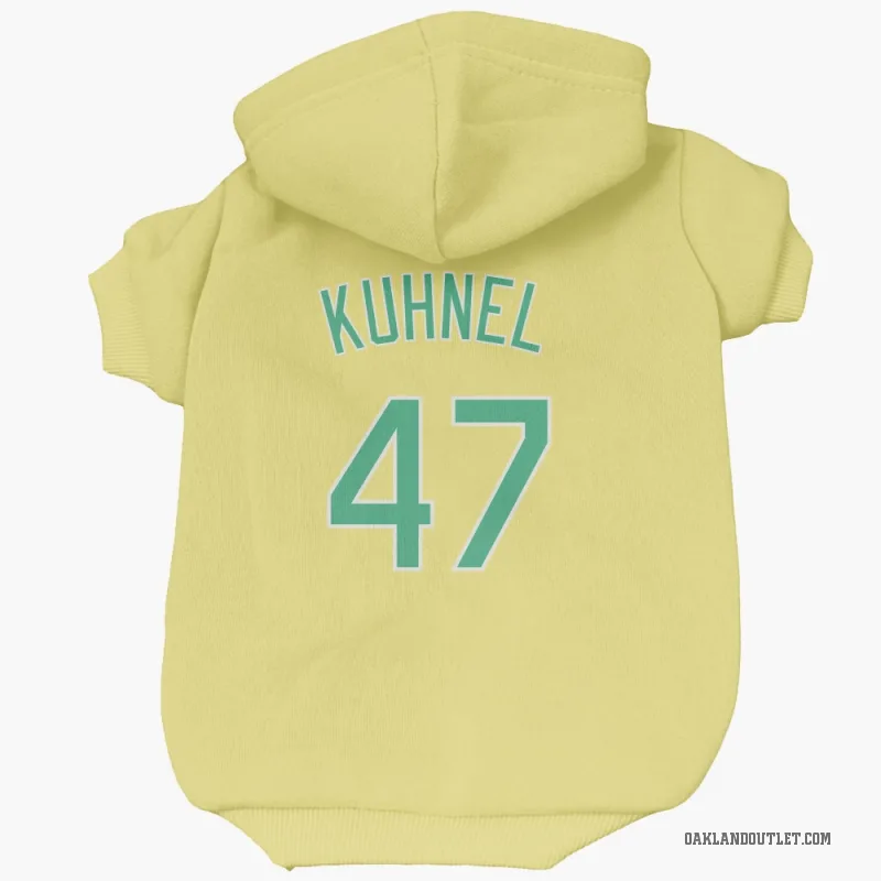 Joel Kuhnel  Yellow Oakland Athletics  Cat & Dog Pet Hoodie