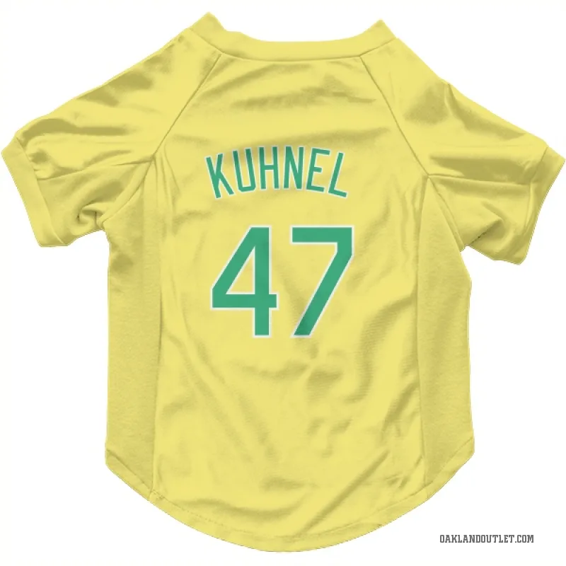 Joel Kuhnel  Yellow Oakland Athletics  Cat & Dog Pet Jersey