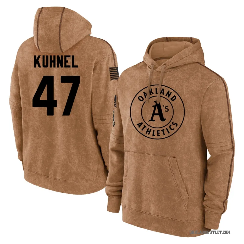 Joel Kuhnel Youth Brown Oakland Athletics 2023 Salute to Service Club Pullover Hoodie