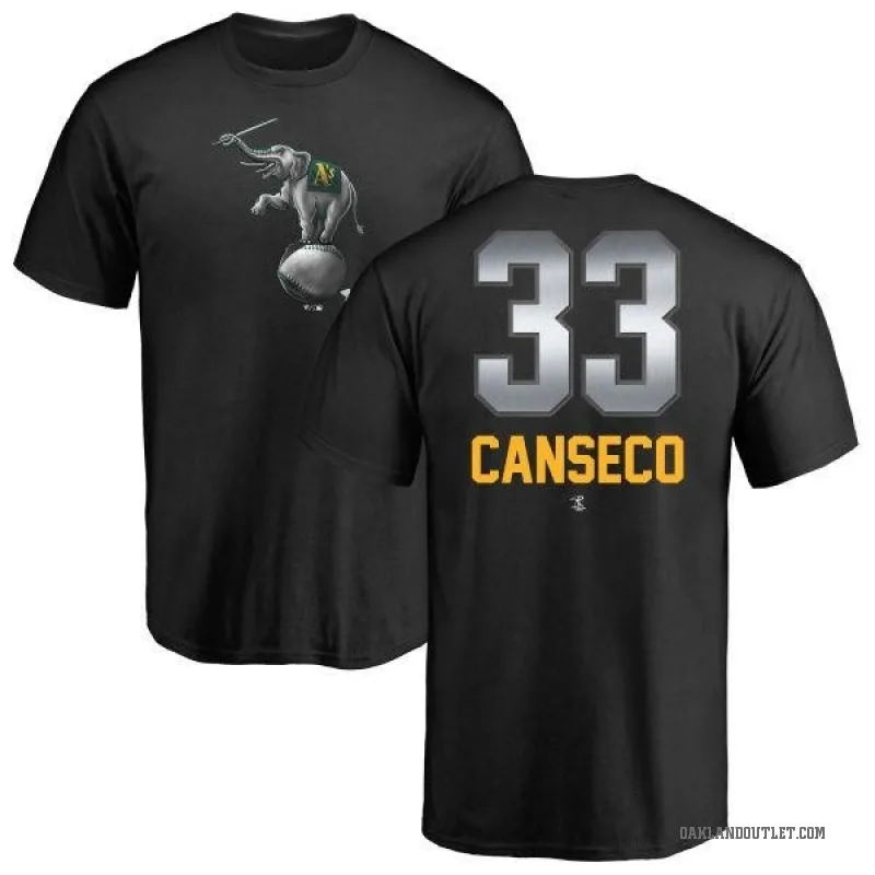 Jose Canseco Men's Black Oakland Athletics Midnight Mascot T-Shirt -