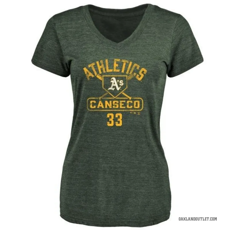 Jose Canseco Women's Green Oakland Athletics Base Runner T-Shirt -