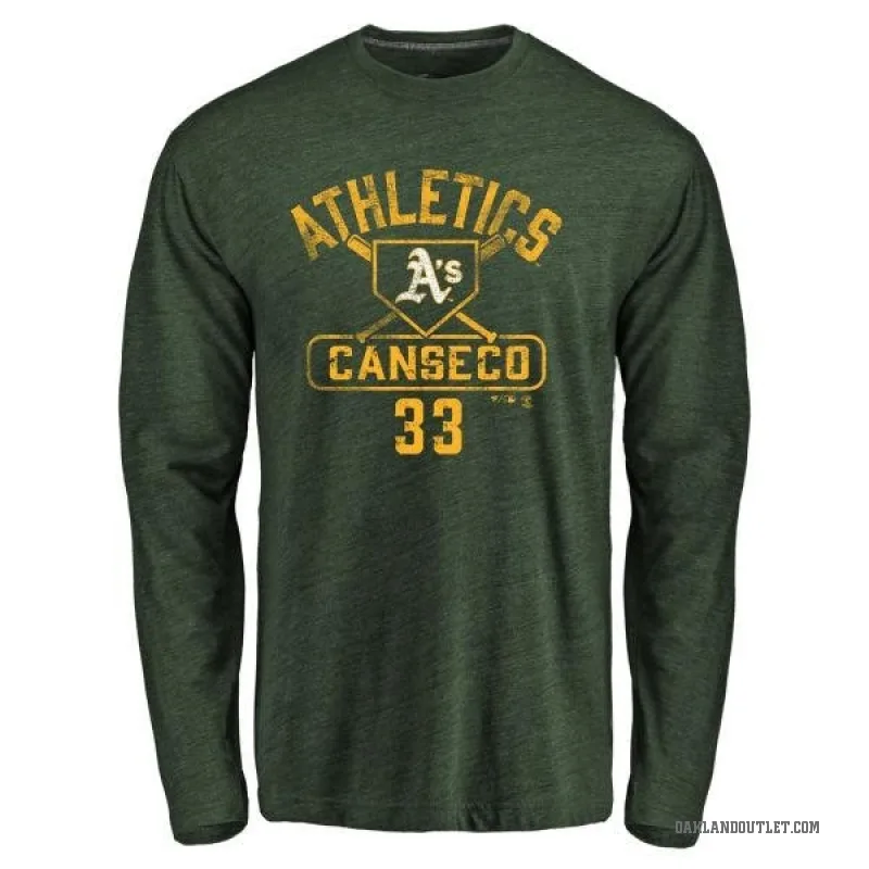 Jose Canseco Youth Green Oakland Athletics Base Runner Long Sleeve T-Shirt -