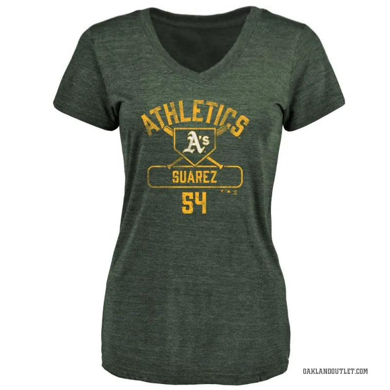Jose Suarez Women's Green Oakland Athletics Base Runner T-Shirt -