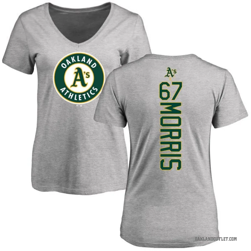 Kade Morris Women's Ash Oakland Athletics Backer Slim Fit T-Shirt -