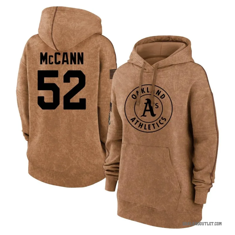 Kyle McCann Women's Brown Oakland Athletics 2023 Salute to Service Pullover Hoodie