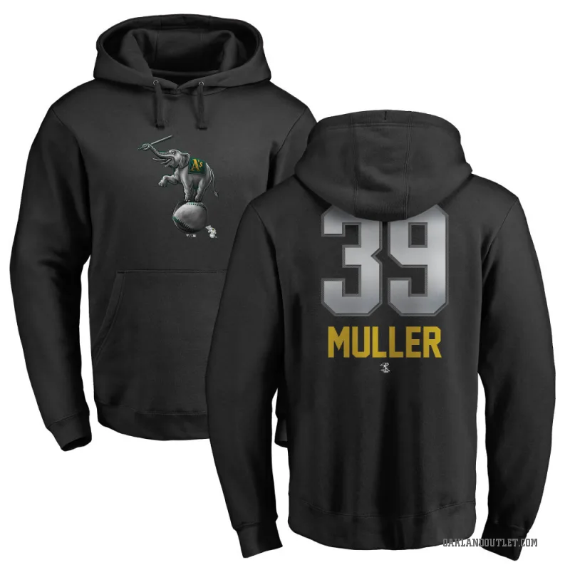 Kyle Muller Men's Black Oakland Athletics Branded Midnight Mascot Pullover Hoodie -